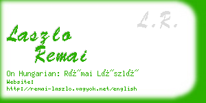 laszlo remai business card